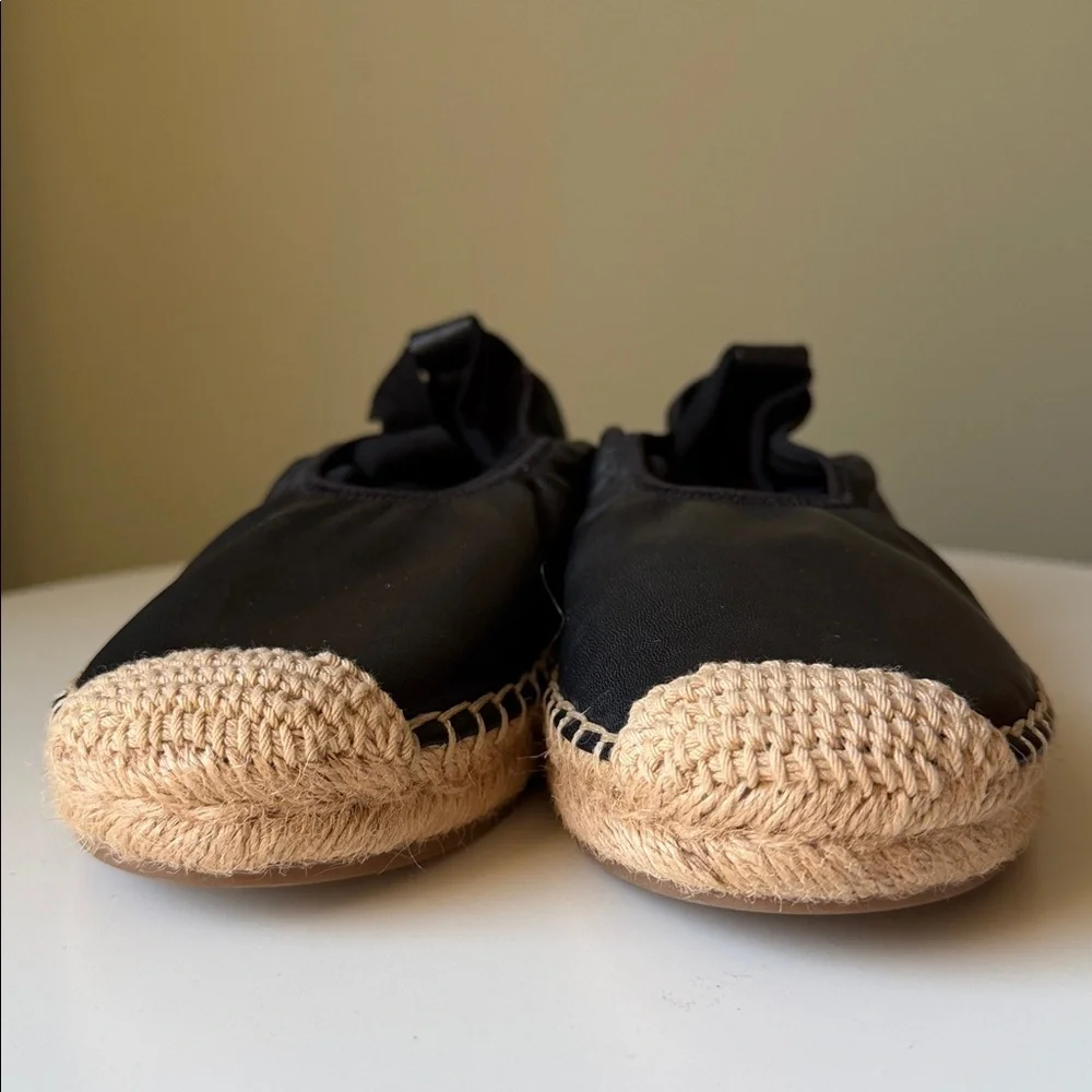 Sam Edelman Ballet Slipper Platform Espadrille Leather Ankle Lace Sample Maisy